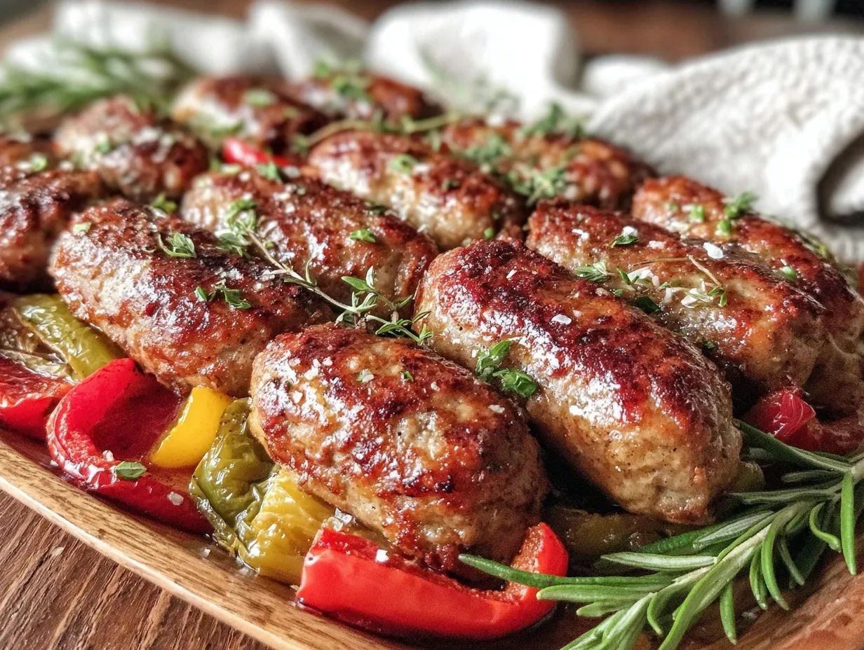 keto sausage and pepper sheet pan dinner preparation steps