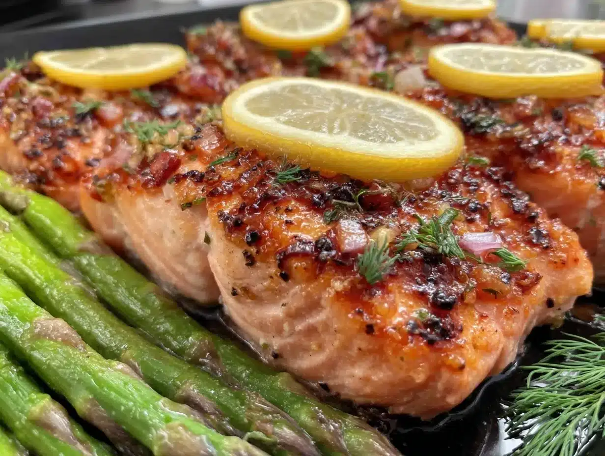 lemon herb salmon sheet pan dinner preparation steps