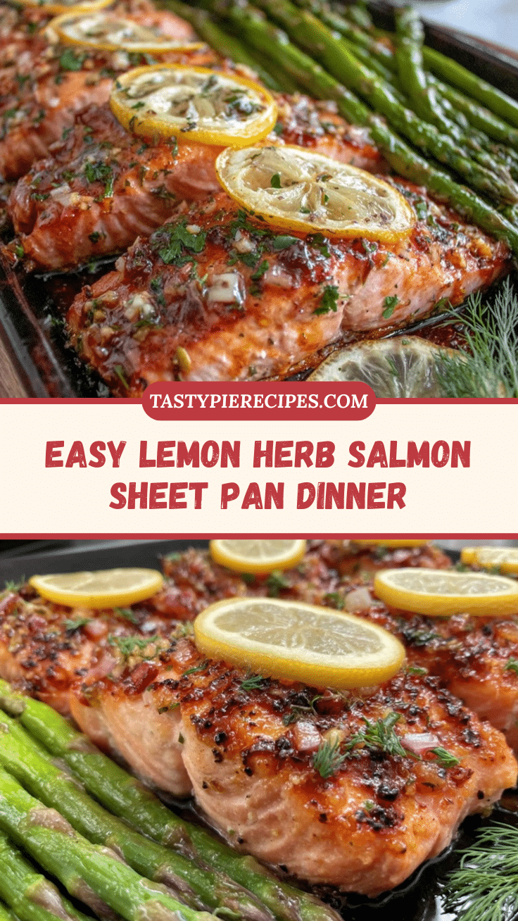 lemon herb salmon sheet pan dinner recipe