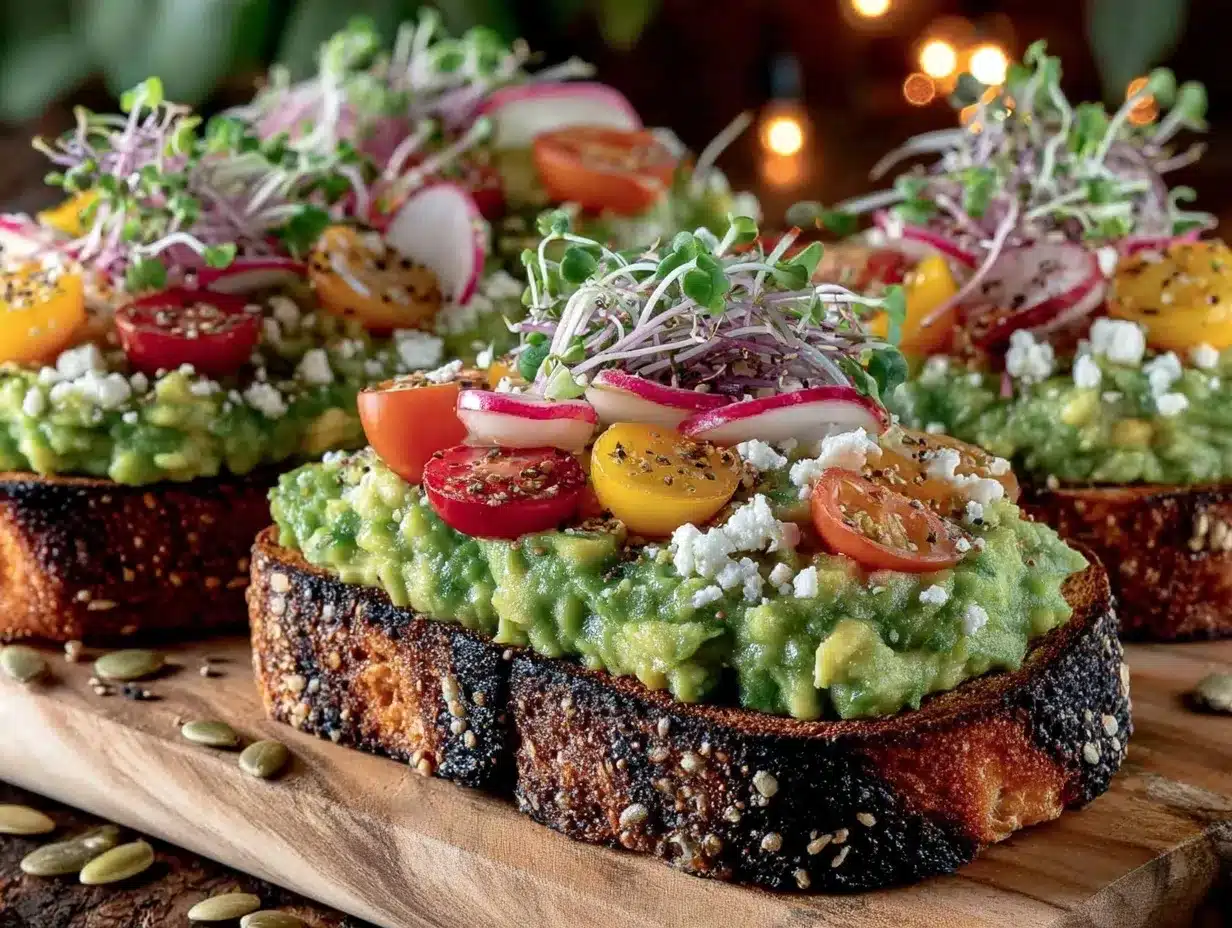 loaded avocado toast preparation steps