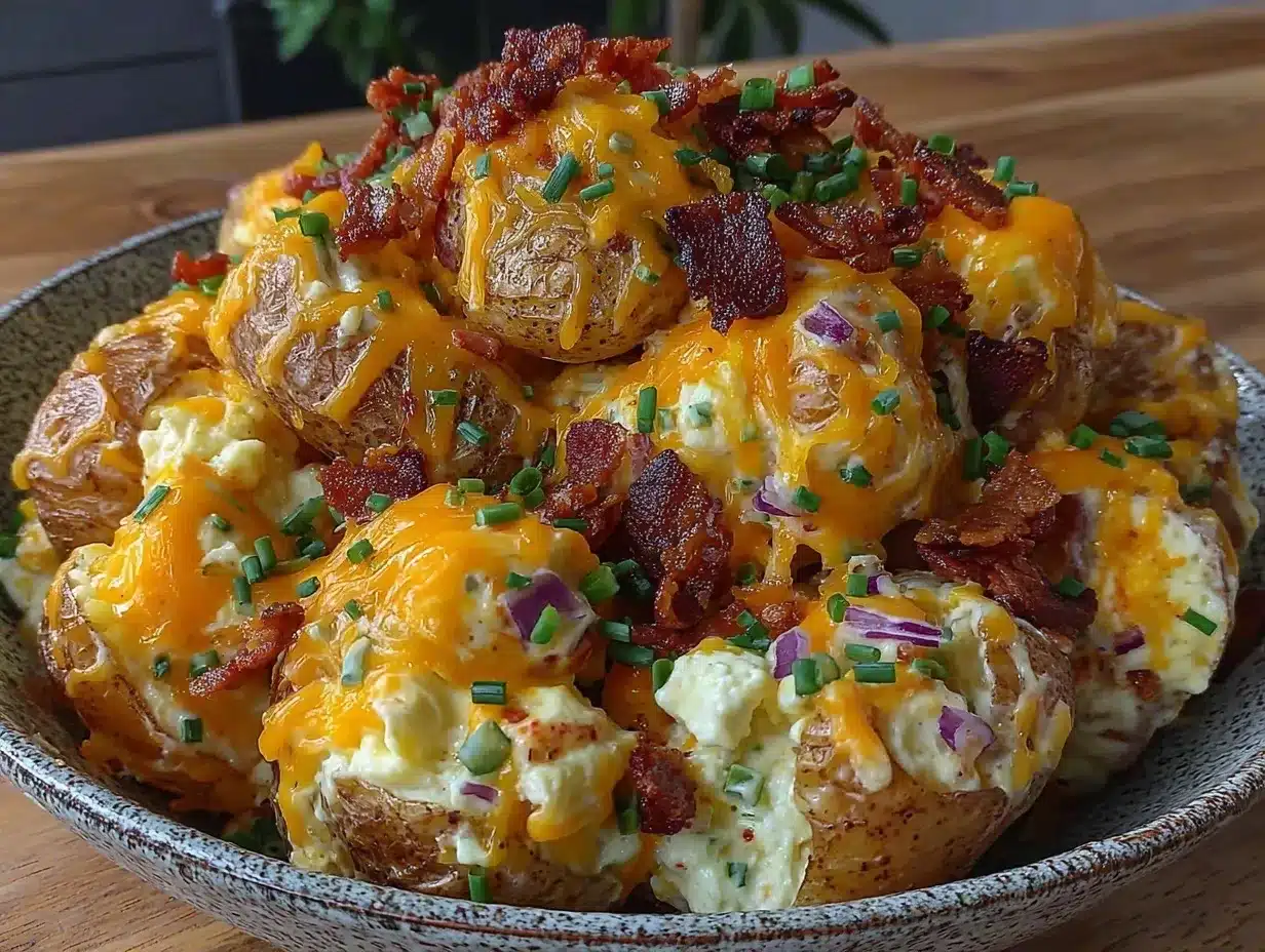 loaded smoked baked potato salad preparation steps