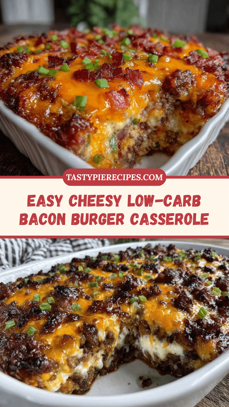 low carb bacon cheeseburger casserole recipe