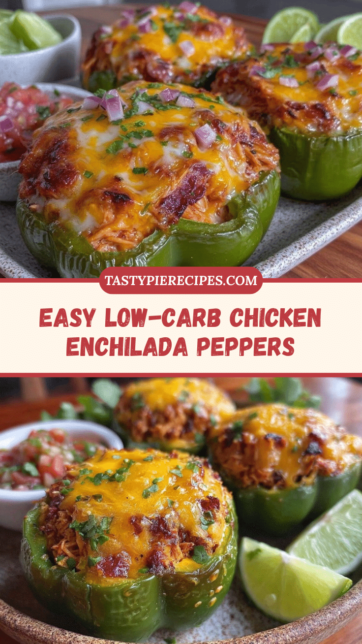 low carb chicken enchilada stuffed peppers recipe