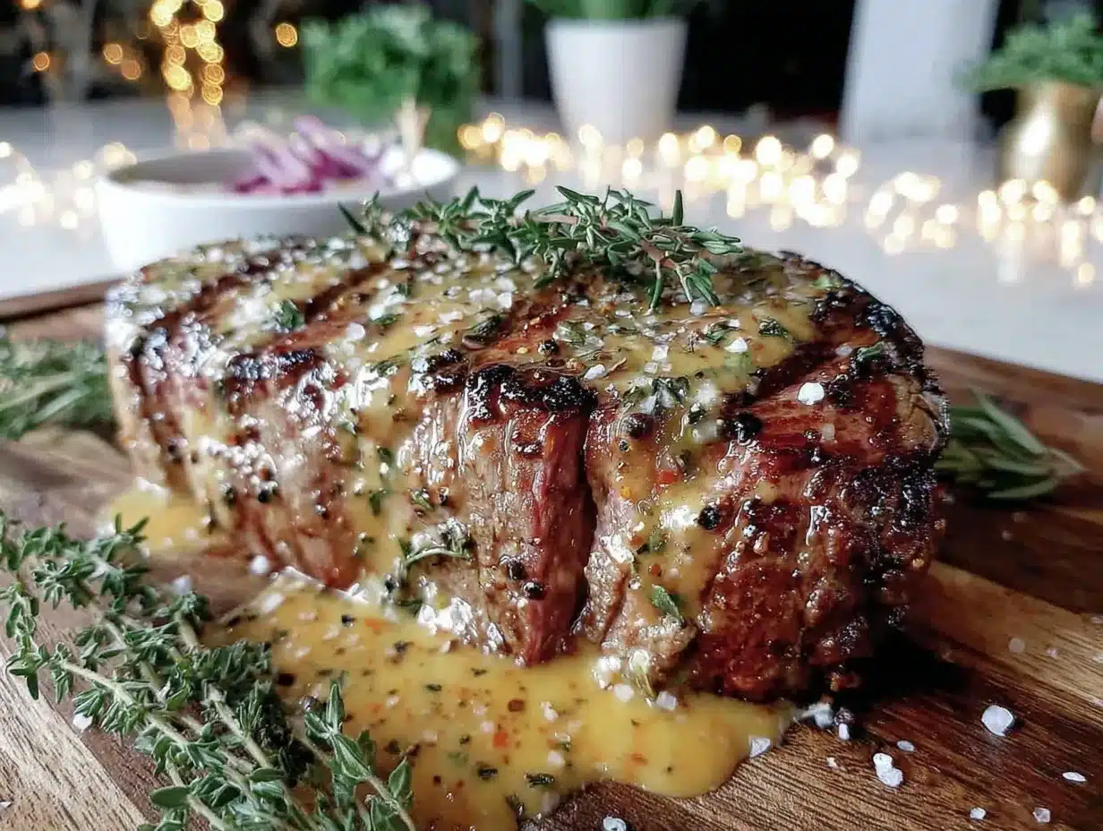 pan-seared New York strip preparation steps