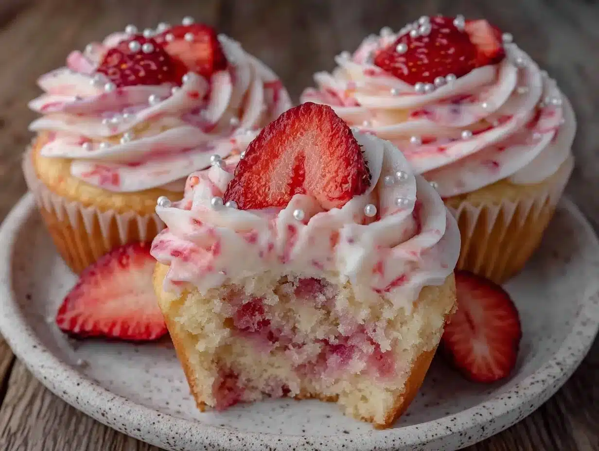 pink champagne cupcakes preparation steps
