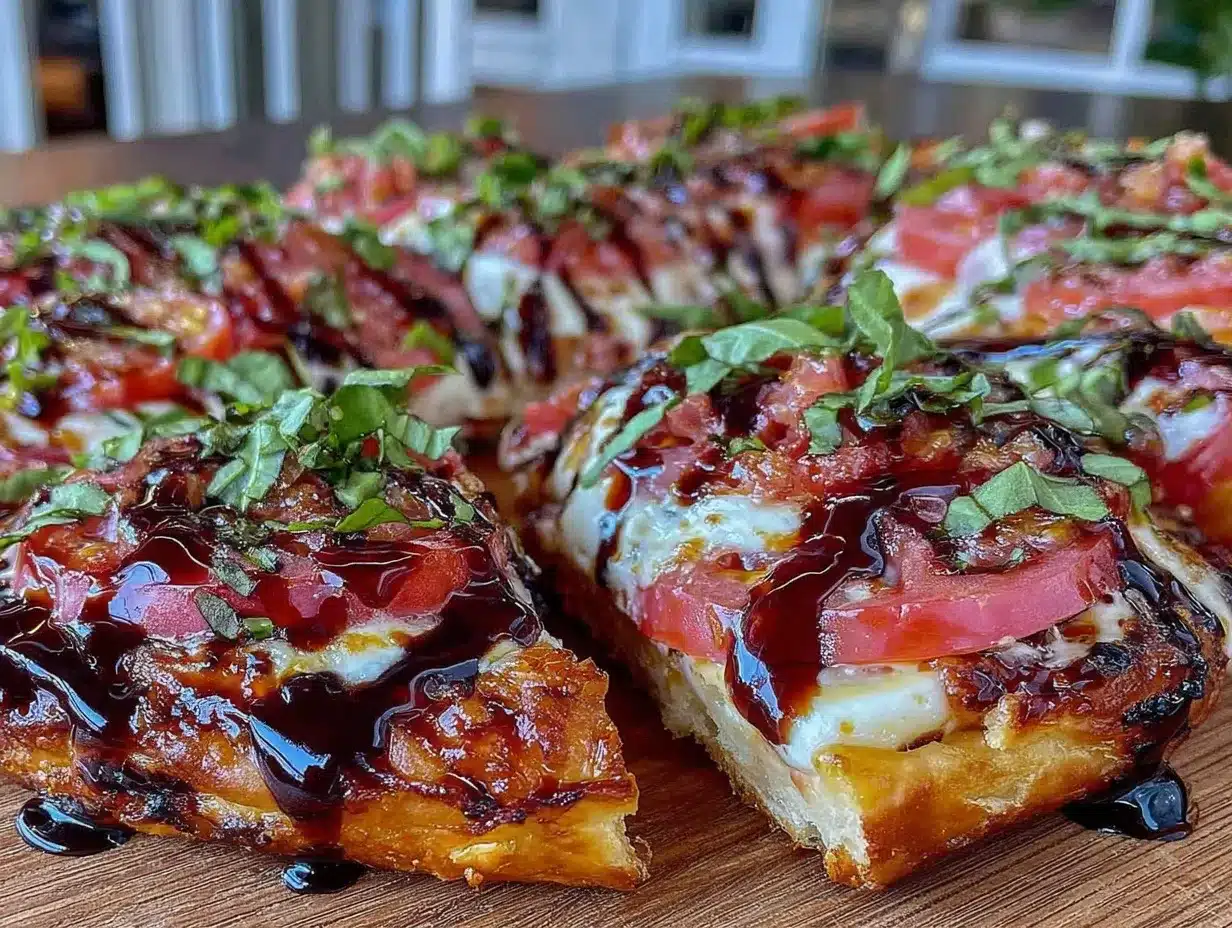 quick crispy caprese flatbread preparation steps