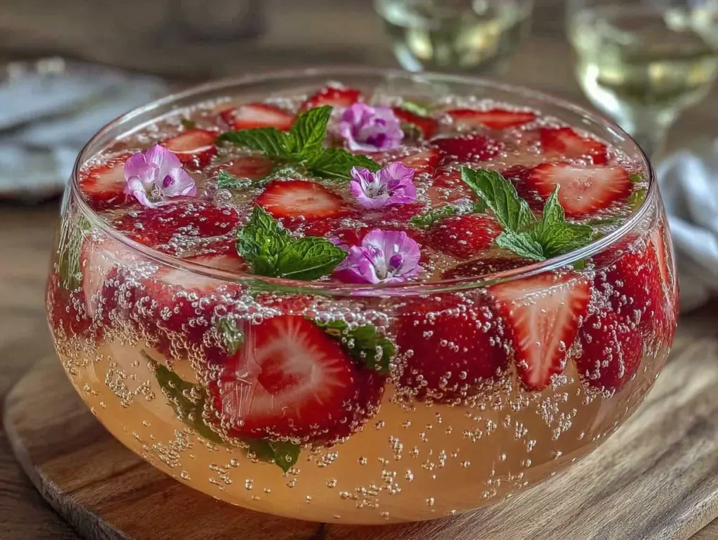 rosé sangria punch - featured image