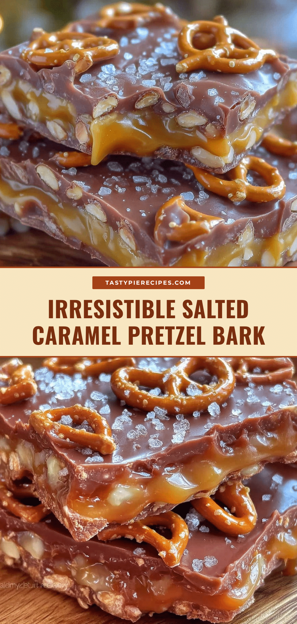salted caramel pretzel bark recipe