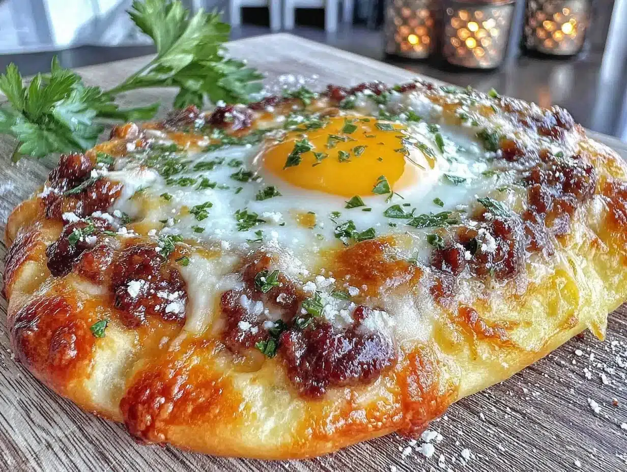 savory breakfast flatbread preparation steps