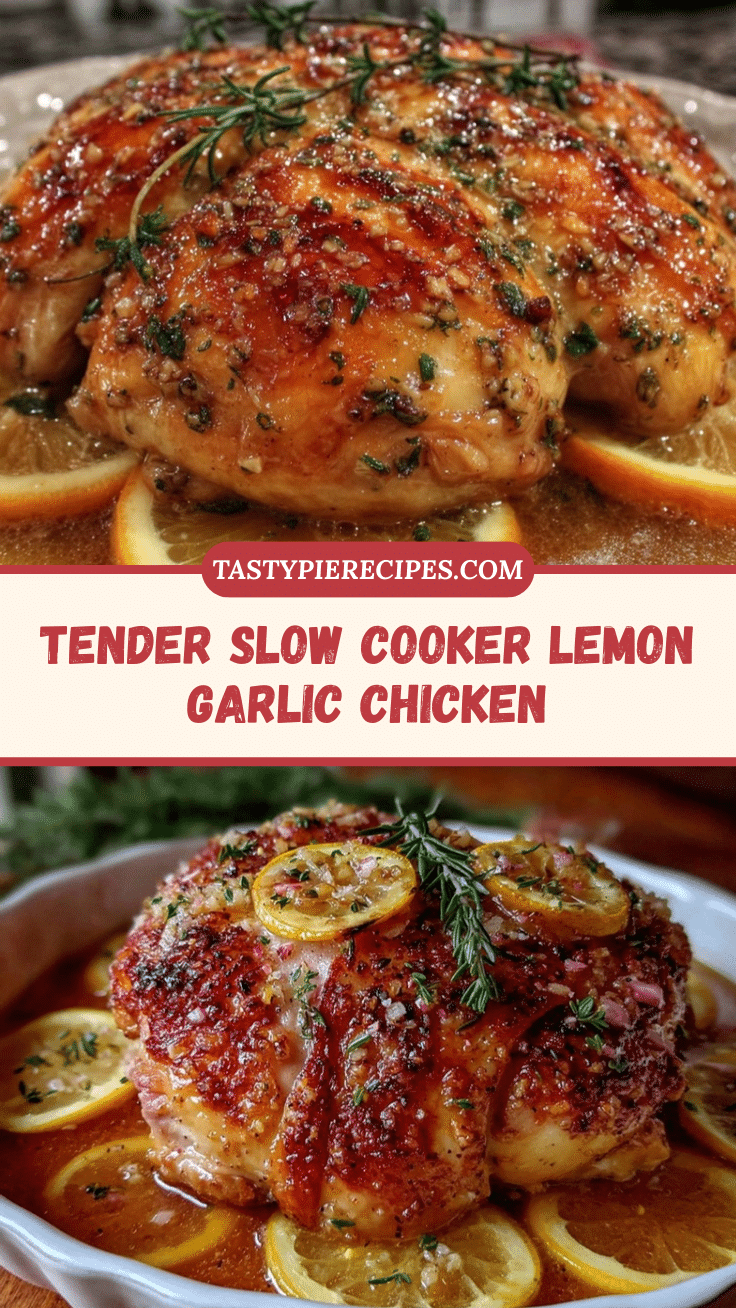 slow cooker lemon garlic whole chicken recipe