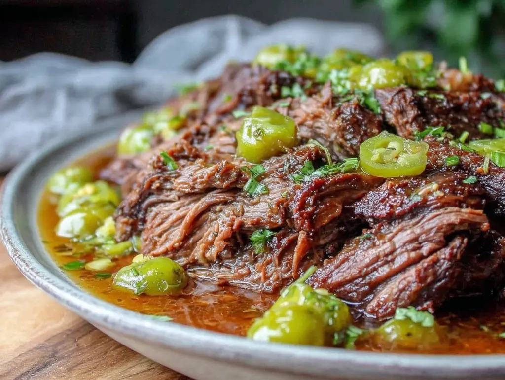 slow cooker Mississippi chuck roast - featured image