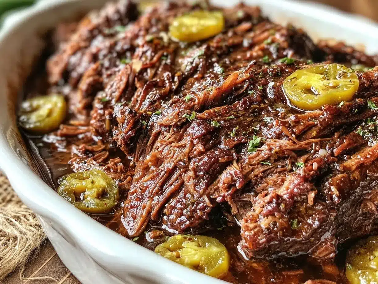 slow cooker Mississippi chuck roast preparation steps