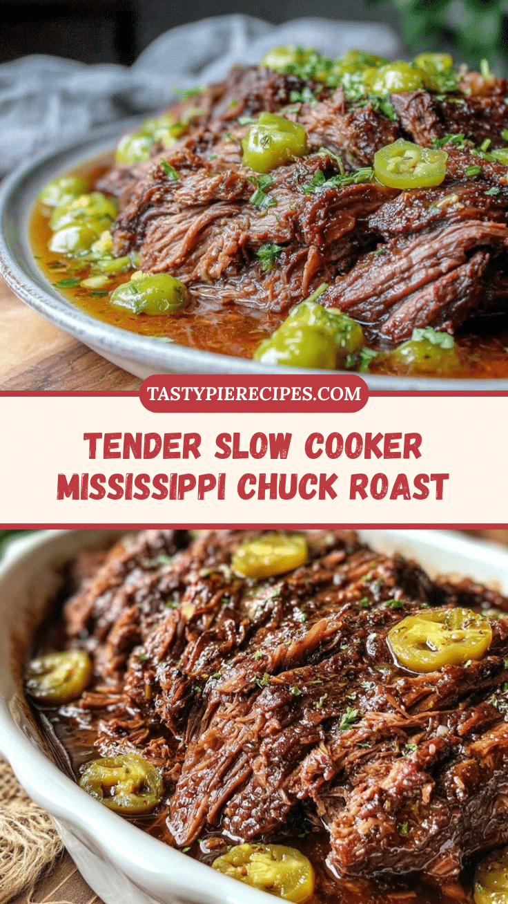 slow cooker Mississippi chuck roast recipe