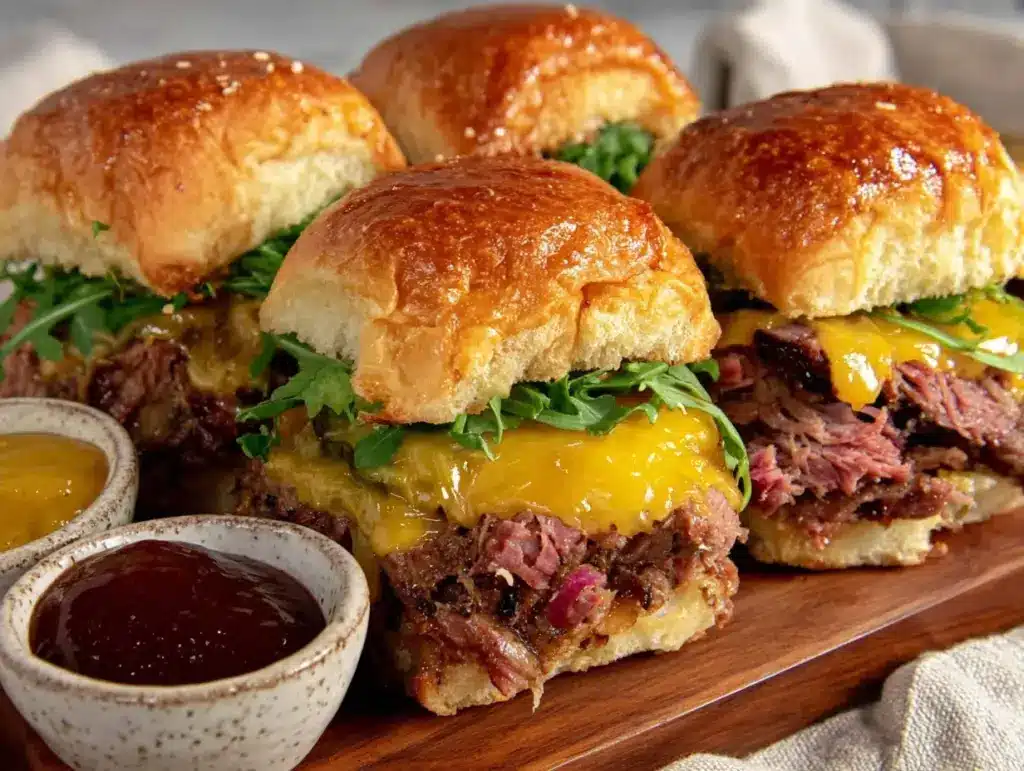 smoked brisket slider board - featured image