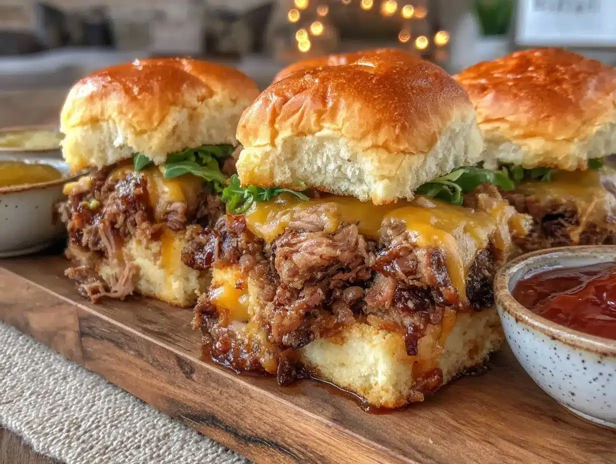 smoked brisket slider board preparation steps