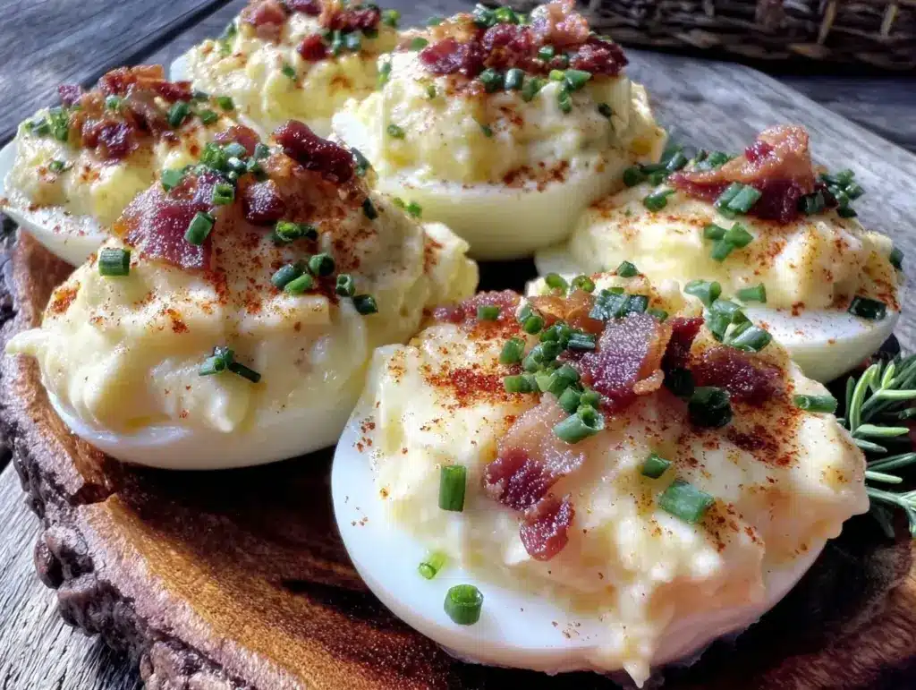 smoked deviled eggs - featured image