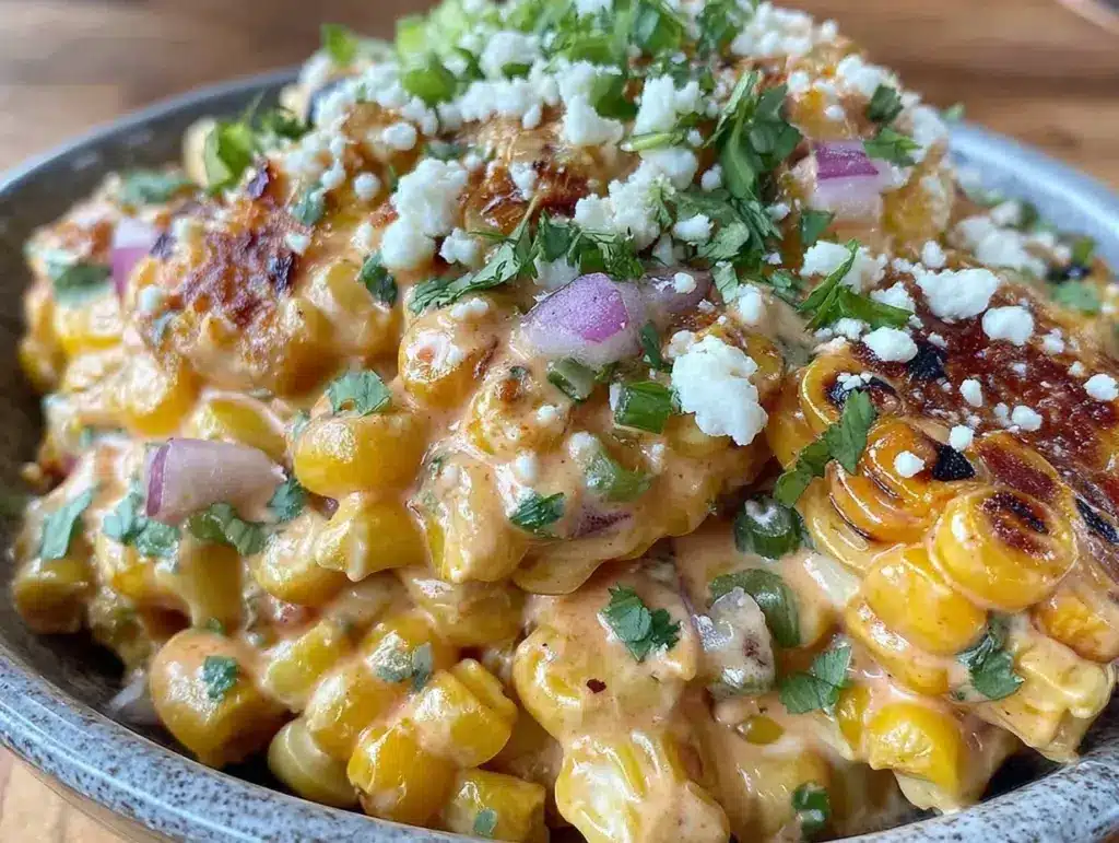 smoked elote street corn salad - featured image