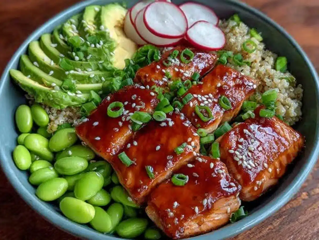 teriyaki salmon power bowl preparation steps
