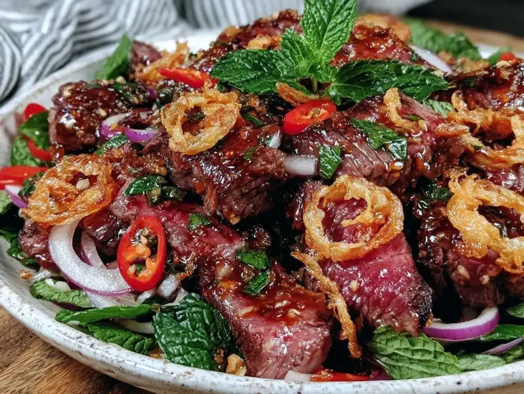 thai beef salad - featured image