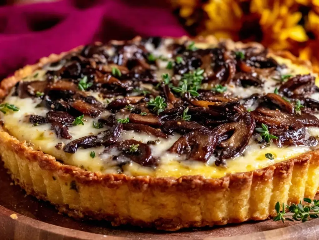 wild mushroom and gruyère tart - featured image