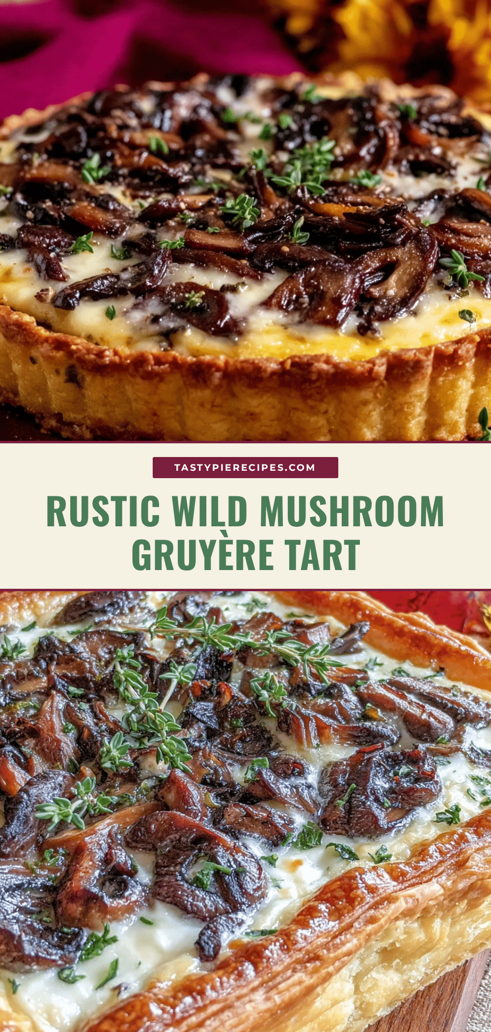 wild mushroom and gruyère tart recipe