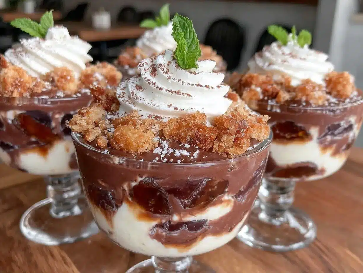 affogato parfait cups preparation steps