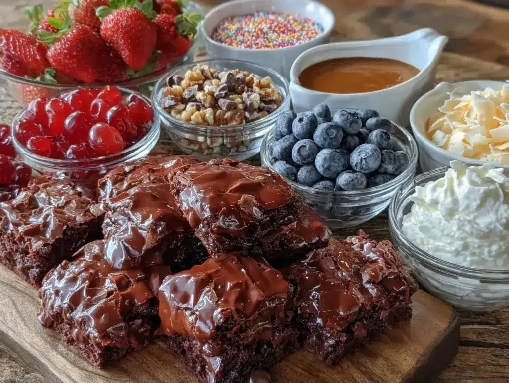 build-your-own brownie sundae bar - featured image