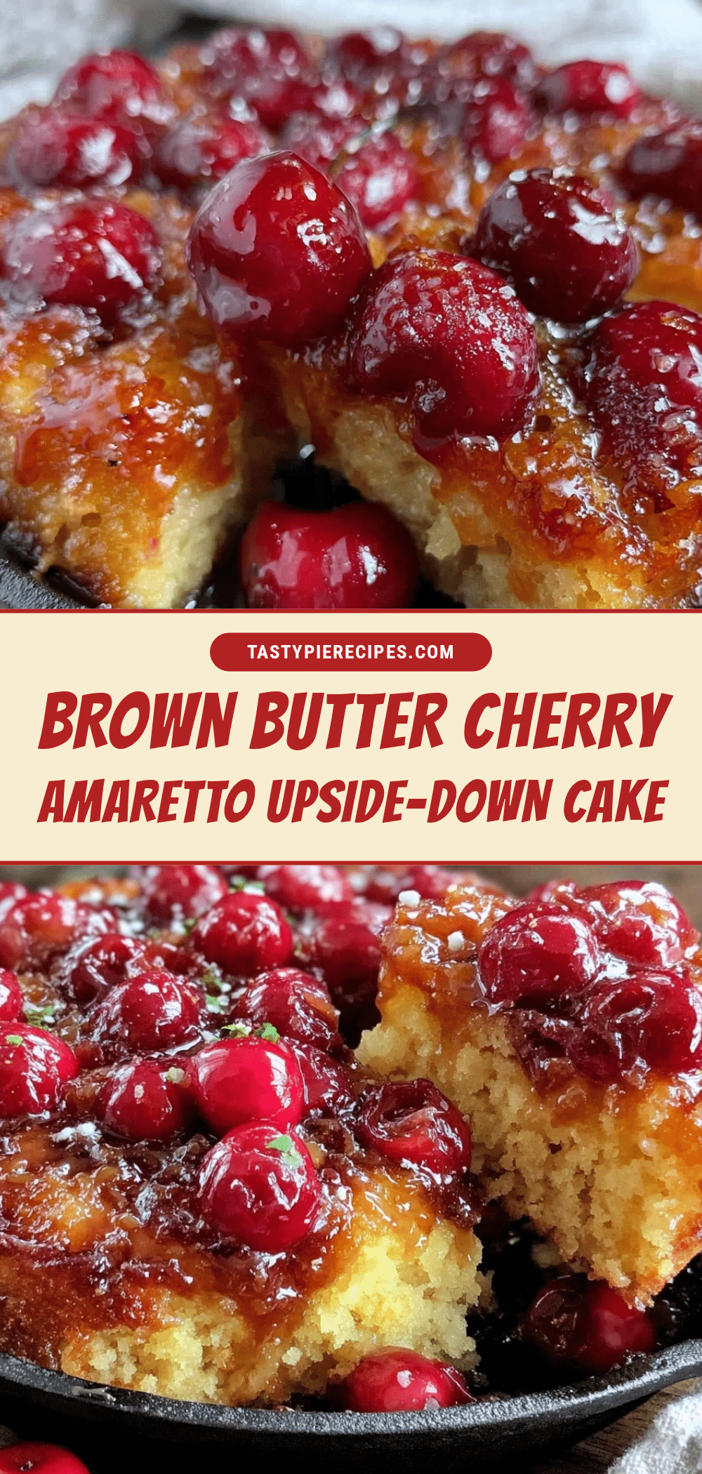 cherry amaretto upside-down cake recipe