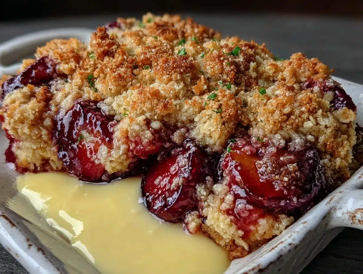 cozy plum crumble recipe preparation steps