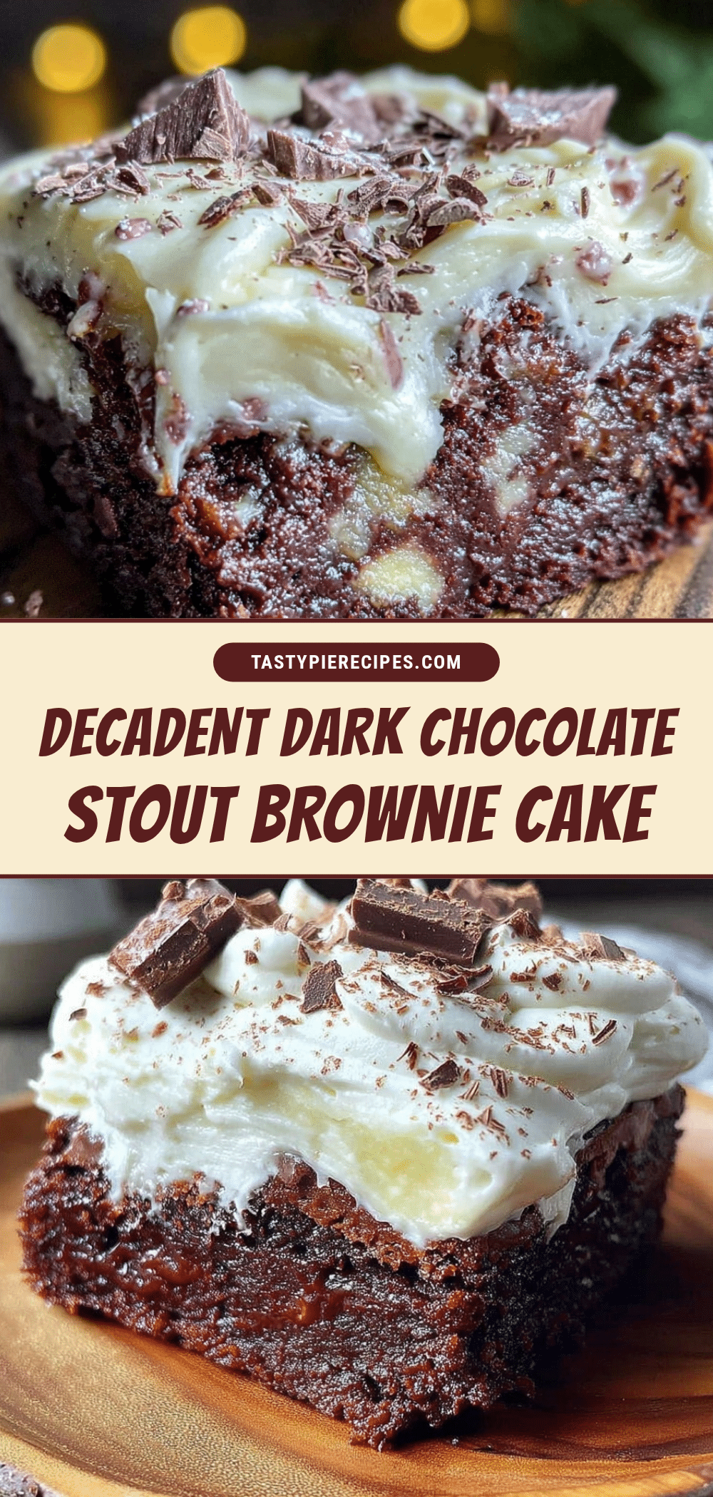 dark chocolate stout brownie cake recipe