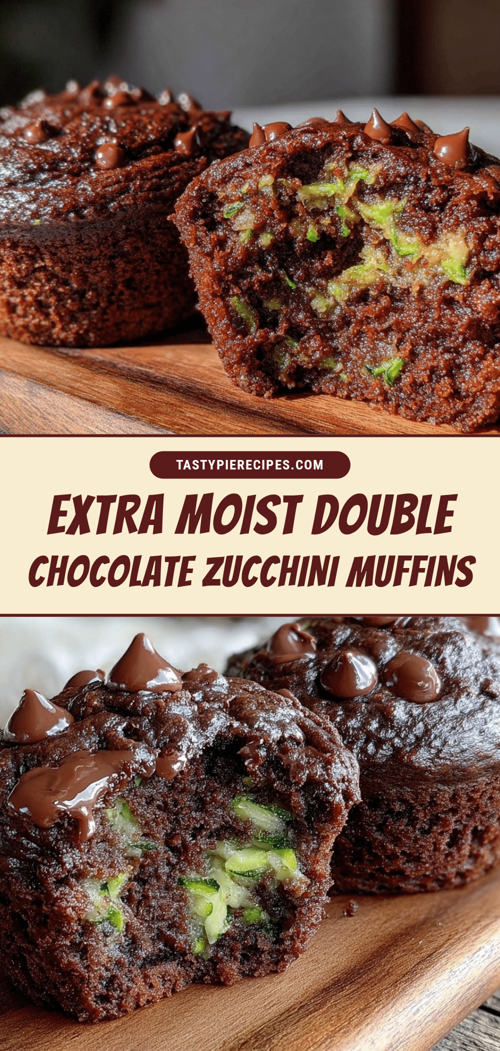 double chocolate zucchini muffins recipe