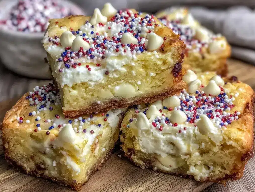 festive patriotic blondie bars - featured image