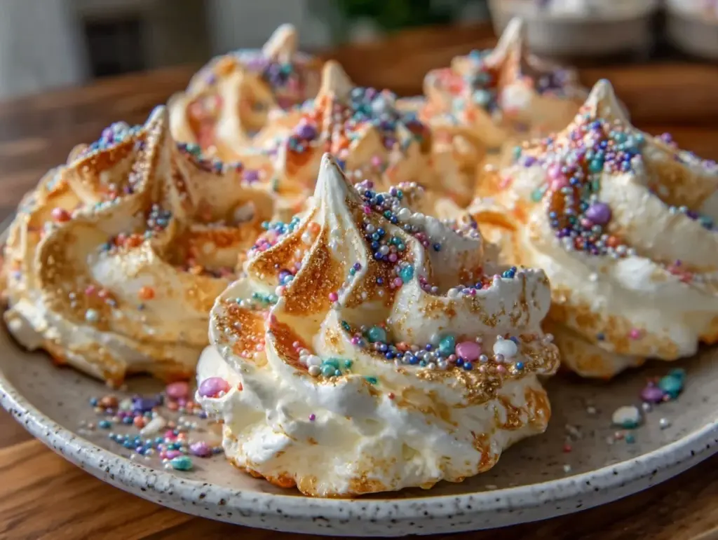 firework meringue cookies - featured image