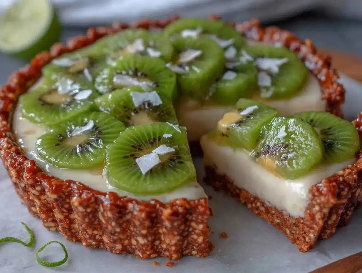 Fresh Kiwi Lime Tart preparation steps
