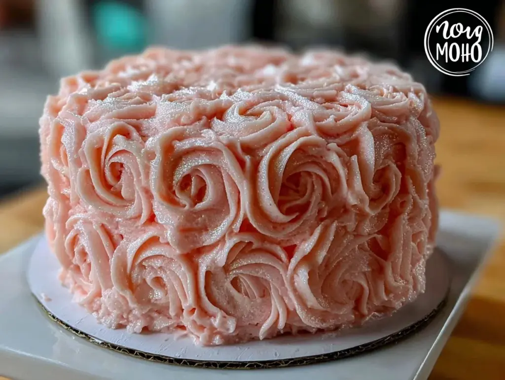gradient petal buttercream cake - featured image