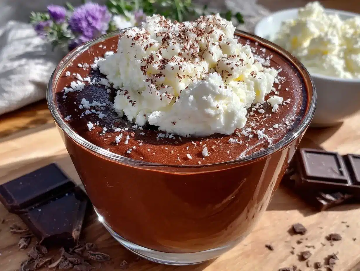healthy cottage cheese chocolate mousse preparation steps
