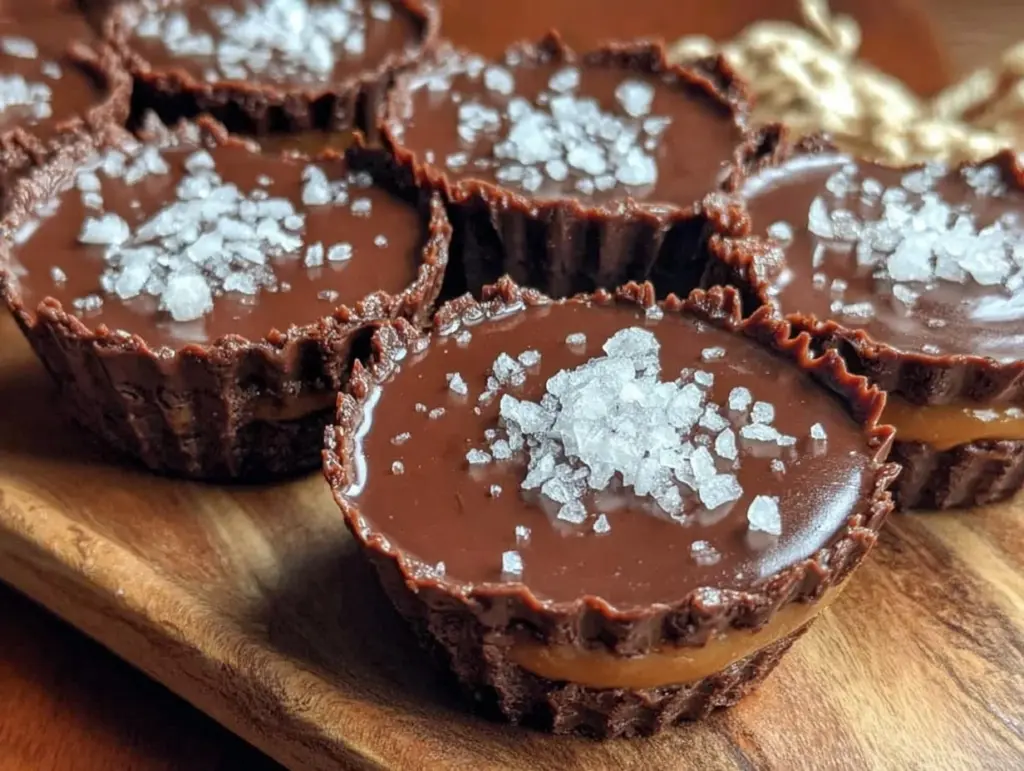 homemade dark chocolate peanut butter cups - featured image
