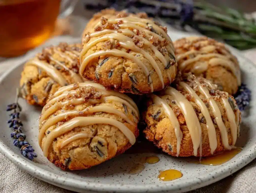 lavender honey shortbread cookies - featured image