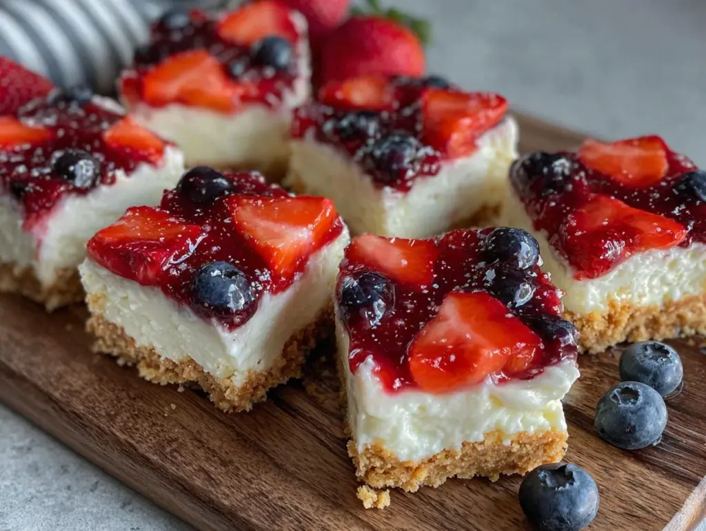 mini patriotic cheesecake bites - featured image