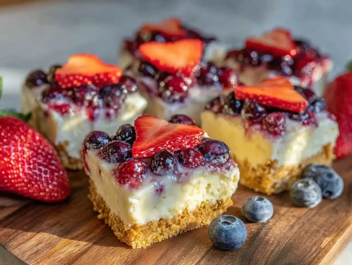 mini patriotic cheesecake bites preparation steps