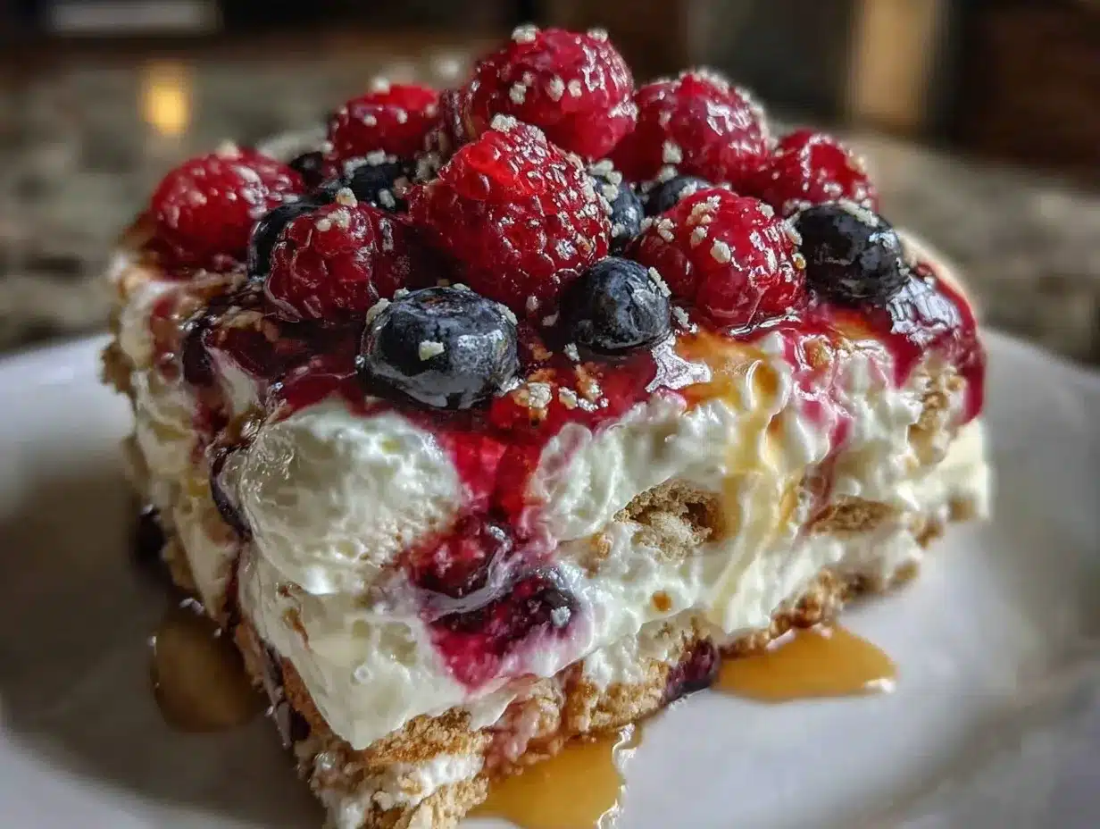 no bake patriotic eclair cake preparation steps