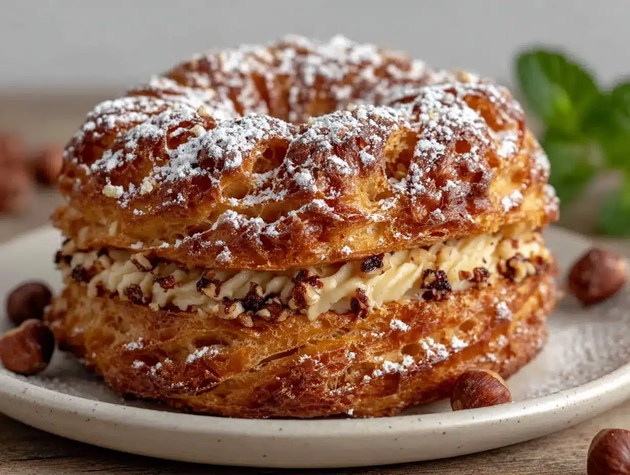 Paris-Brest choux ring preparation steps