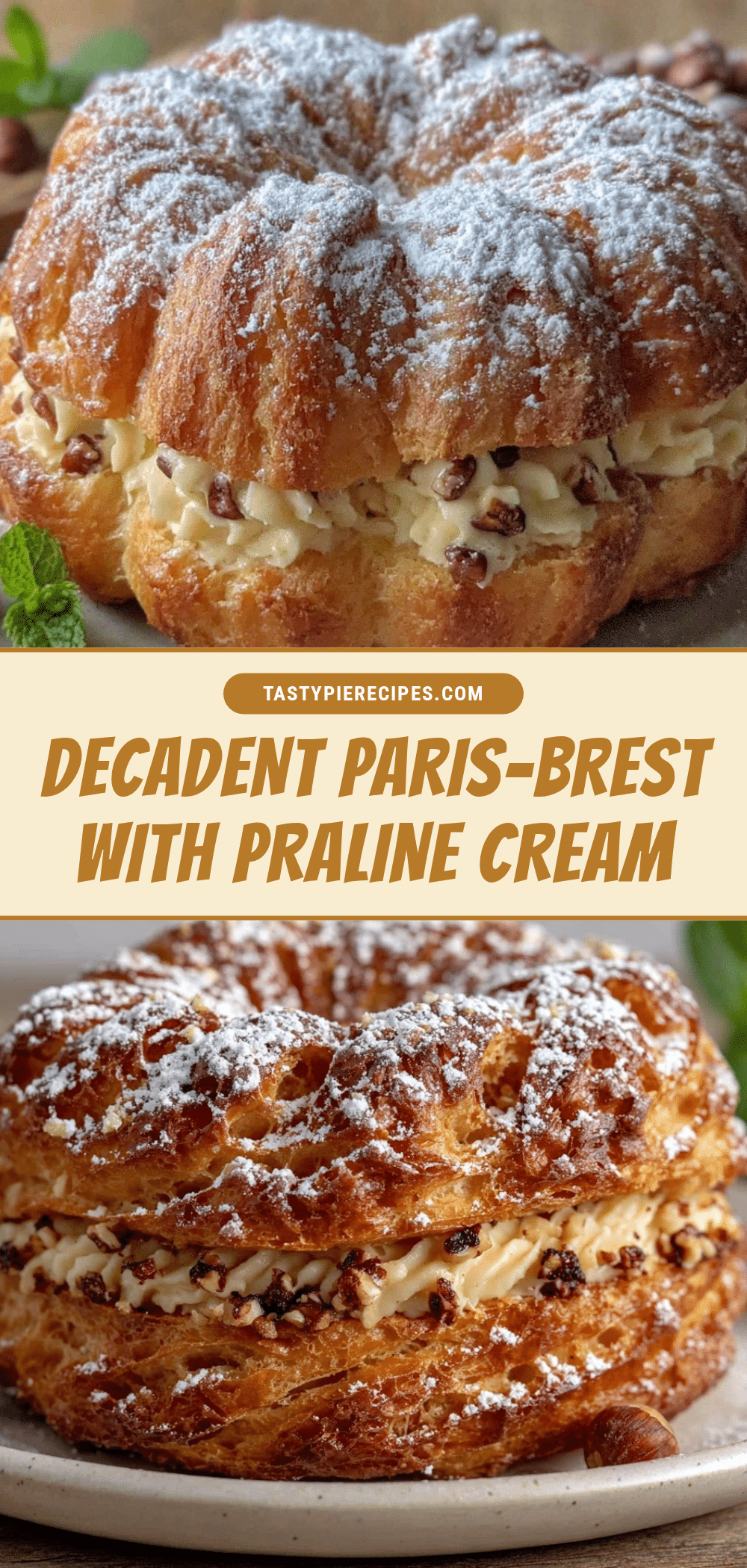 Paris-Brest choux ring recipe