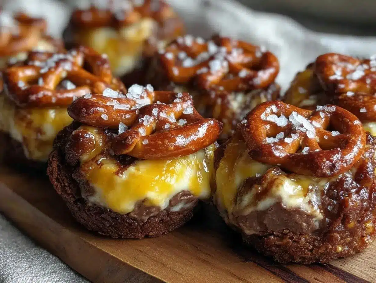 patriotic pretzel brownie bites preparation steps