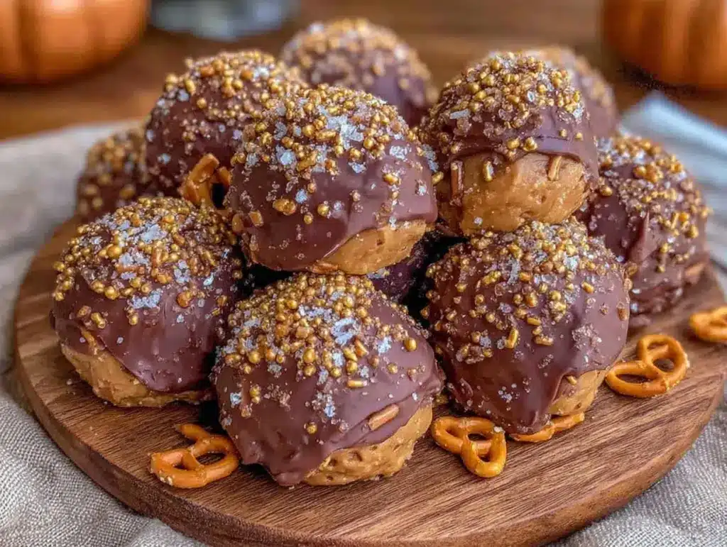 peanut butter pretzel truffles - featured image