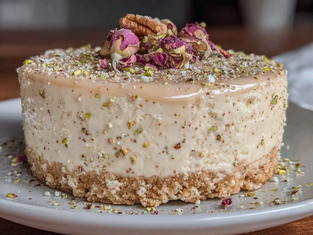 pistachio and rose entremet preparation steps