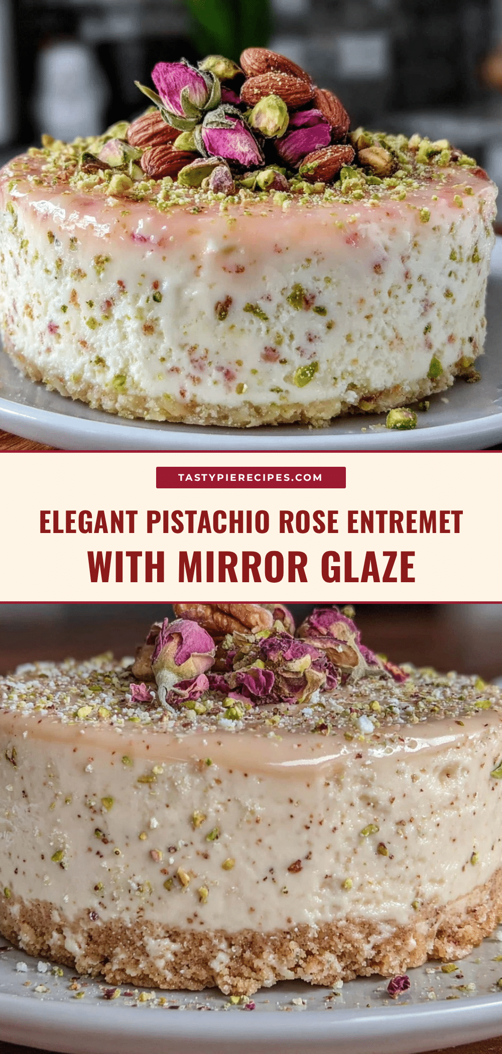 pistachio and rose entremet recipe