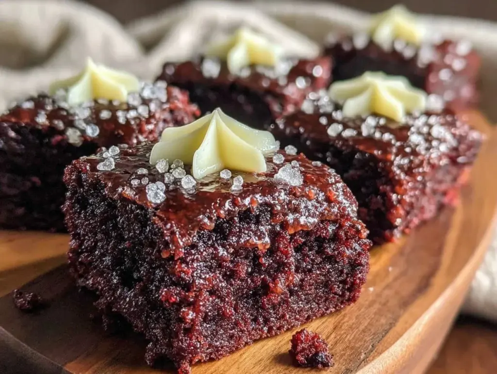 red velvet fudge brownies - featured image