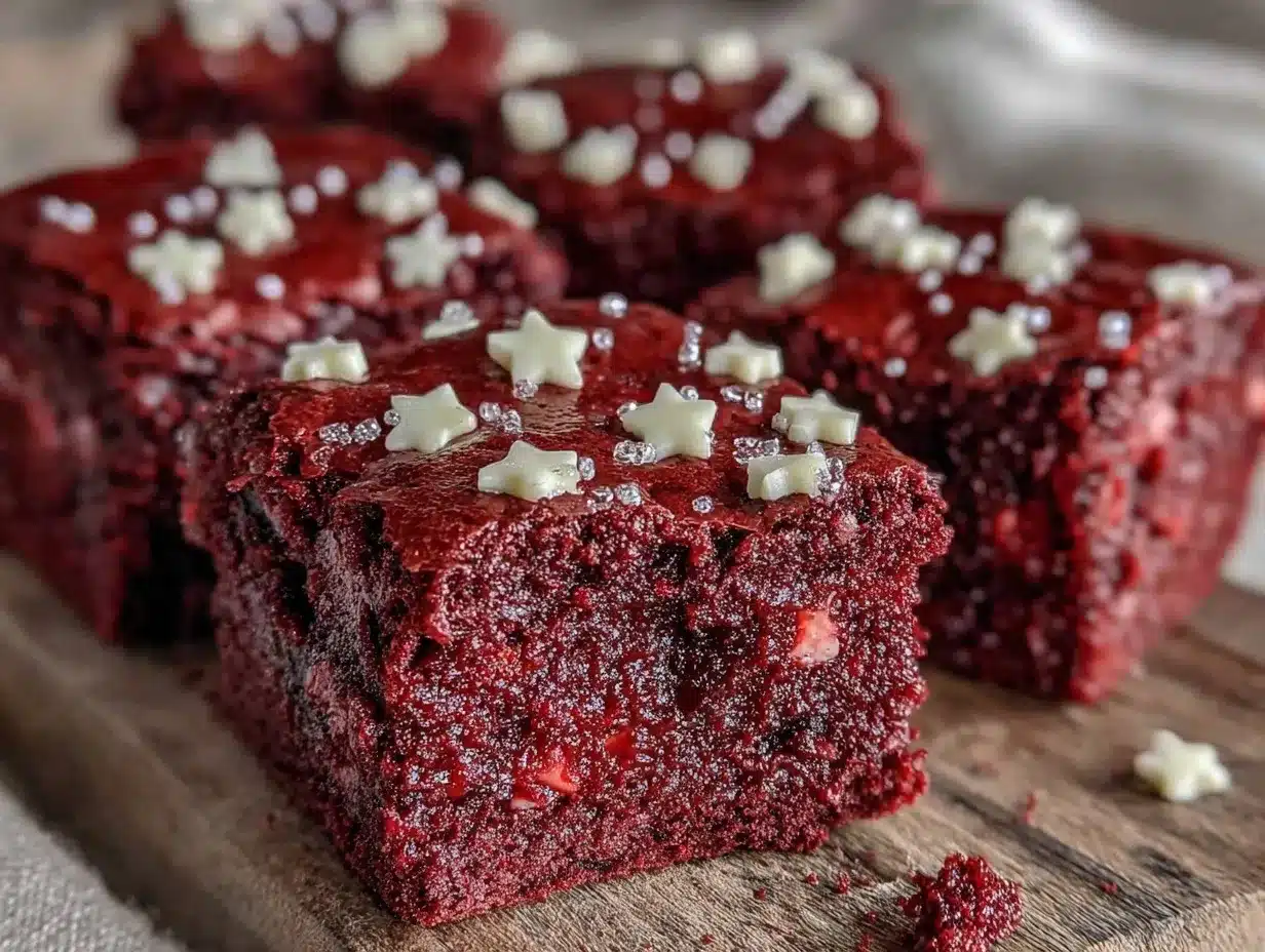 red velvet fudge brownies preparation steps