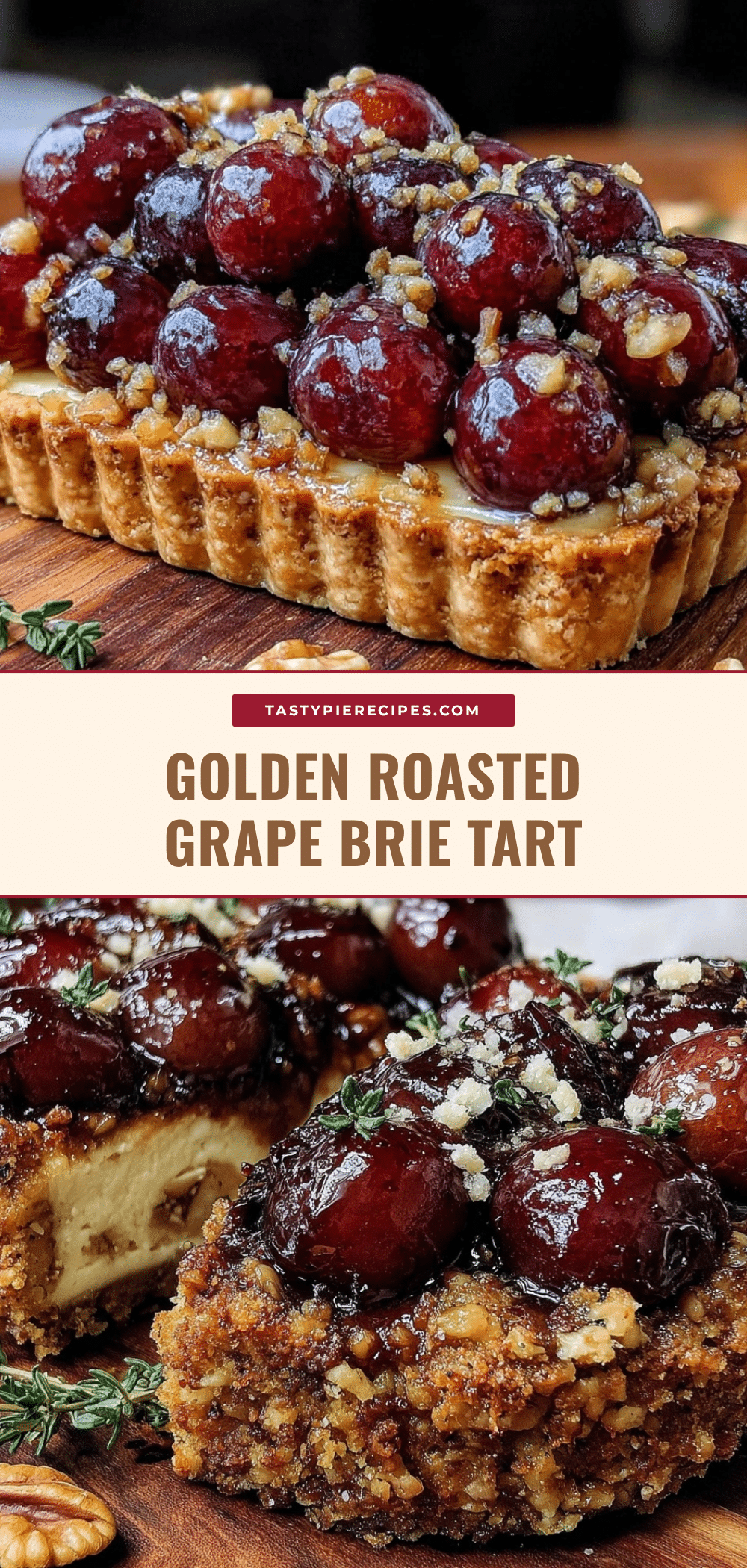 roasted grape and brie tart recipe